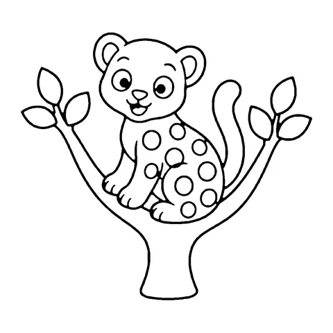 Leopard Cub coloring page