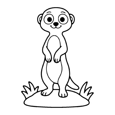 Meerkat coloring page