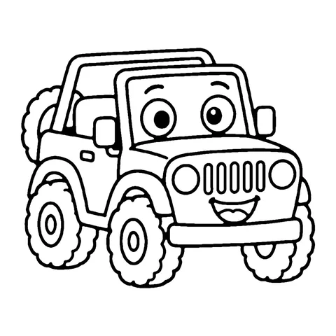 Safari Truck coloring page