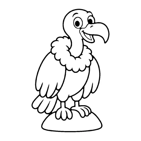 Vulture coloring page