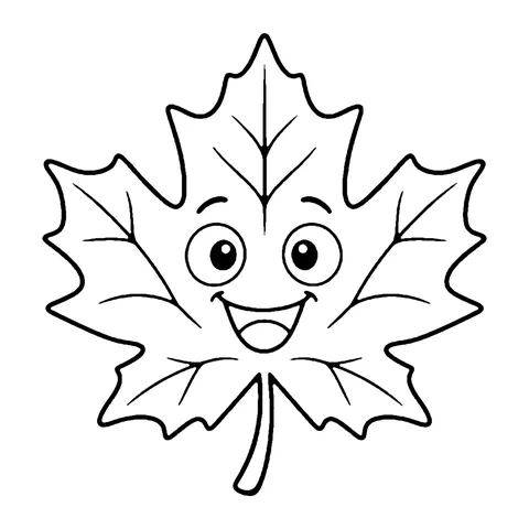 Autumn Maple Leaf coloring page