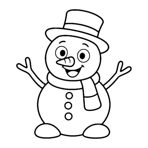 Snowman coloring page
