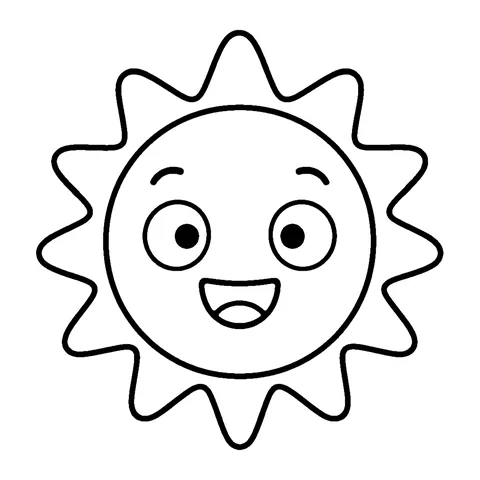 Circle Sun coloring page