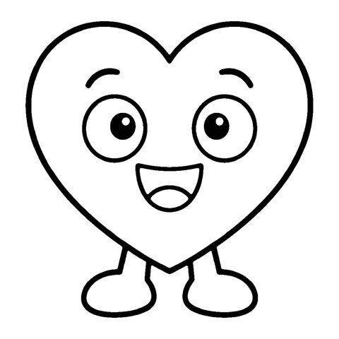 Heart Shape coloring page