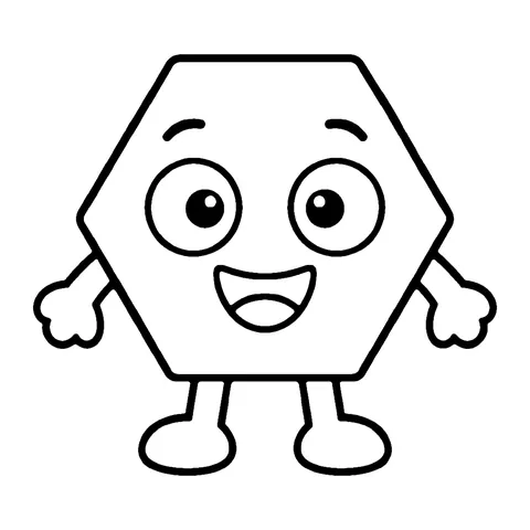 Hexagon coloring page