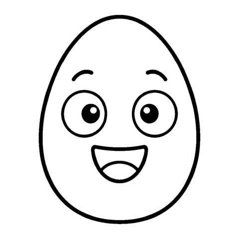 Oval Egg coloring page