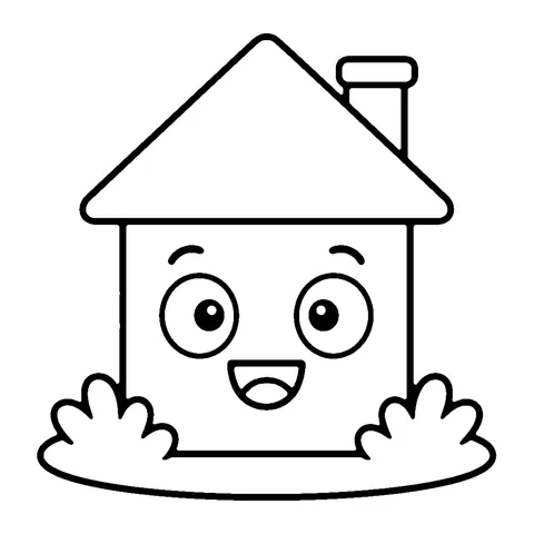 Shape House coloring page