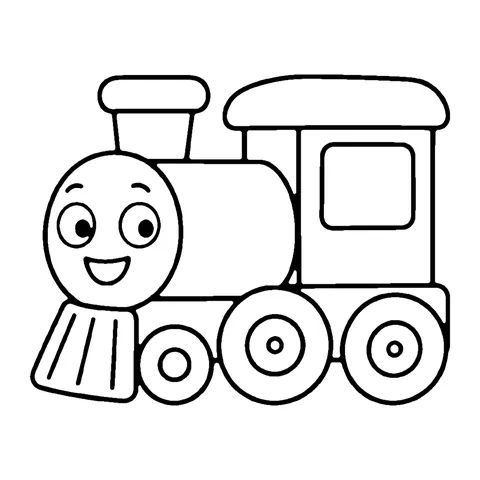 Shape Train coloring page