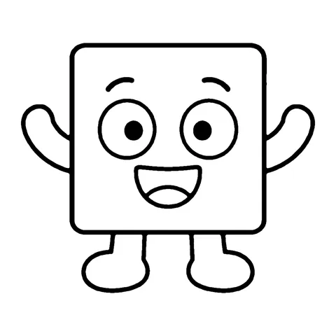 Square coloring page