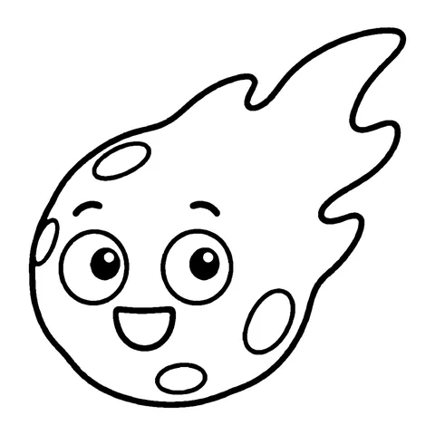 Meteor coloring page