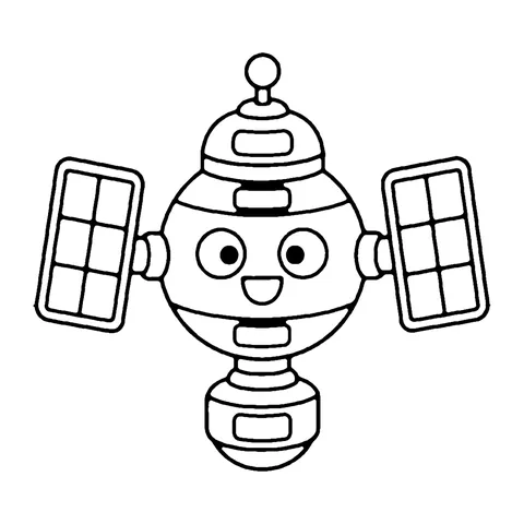 Space Station coloring page