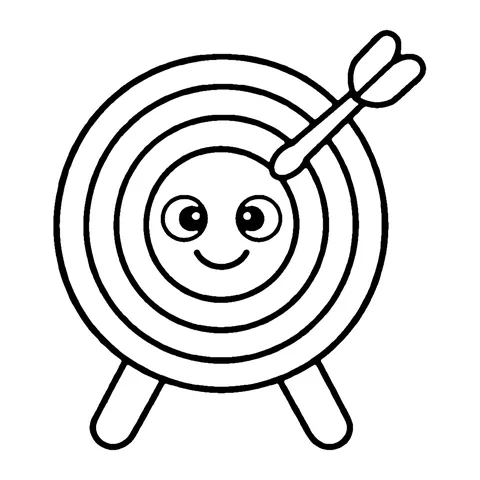 Archery Target coloring page