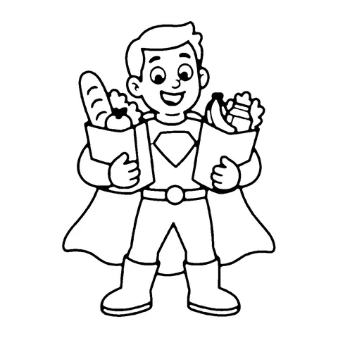 Super Dad coloring page