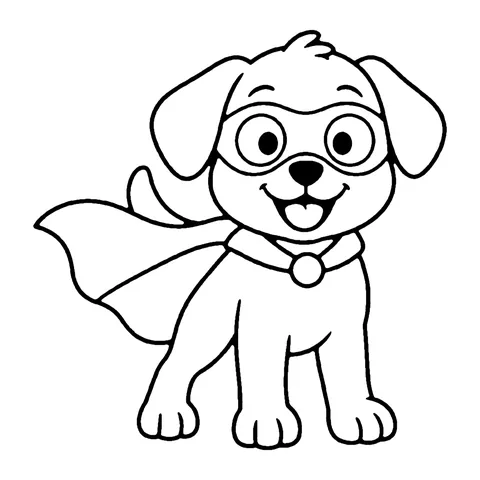 Super Dog coloring page