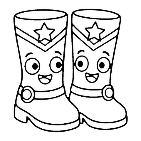 Superhero Boots coloring page