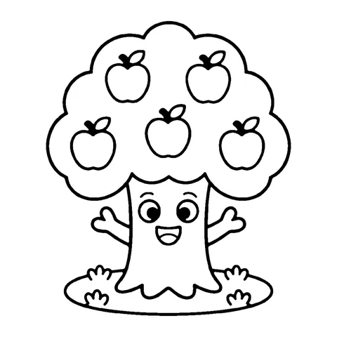 Apple Tree coloring page