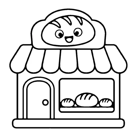 Bakery coloring page