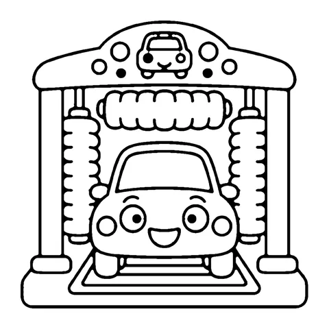 Car Wash coloring page