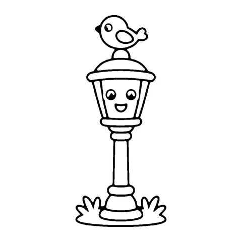 Street Lamp coloring page