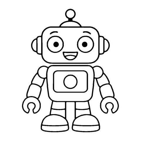 Toy Robot coloring page