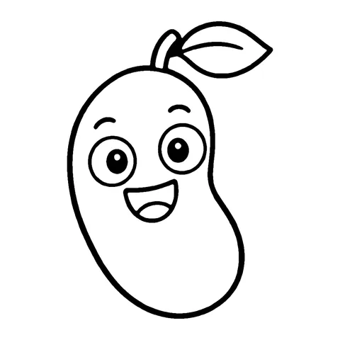 Bean coloring page
