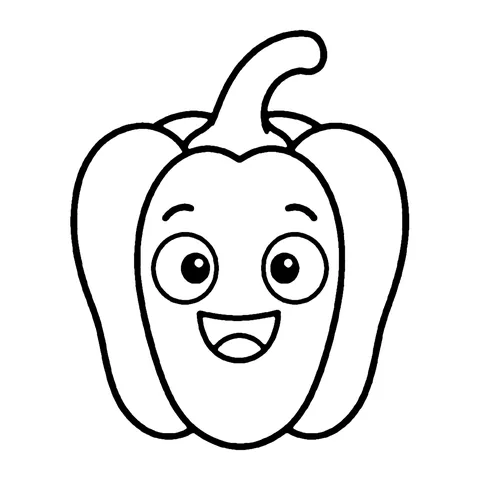 Bell Pepper coloring page