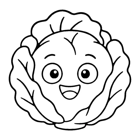 Cabbage coloring page