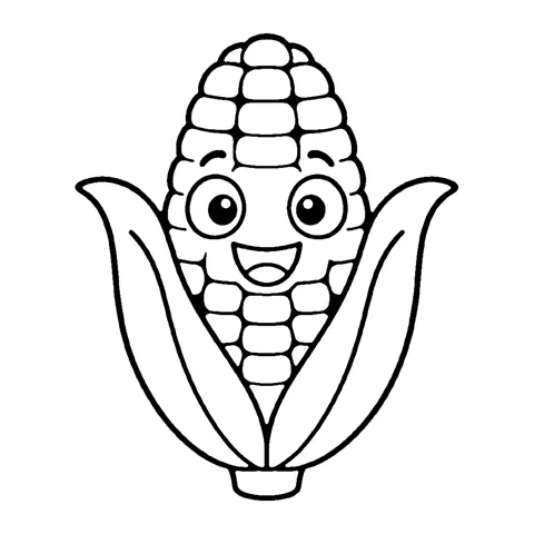 Corn on the Cob coloring page