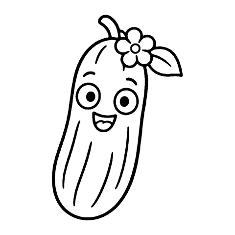 Cucumber coloring page